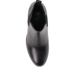 Leather Heeled Chelsea Boots - Black
