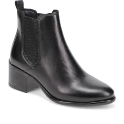 Leather Heeled Chelsea Boots - Black