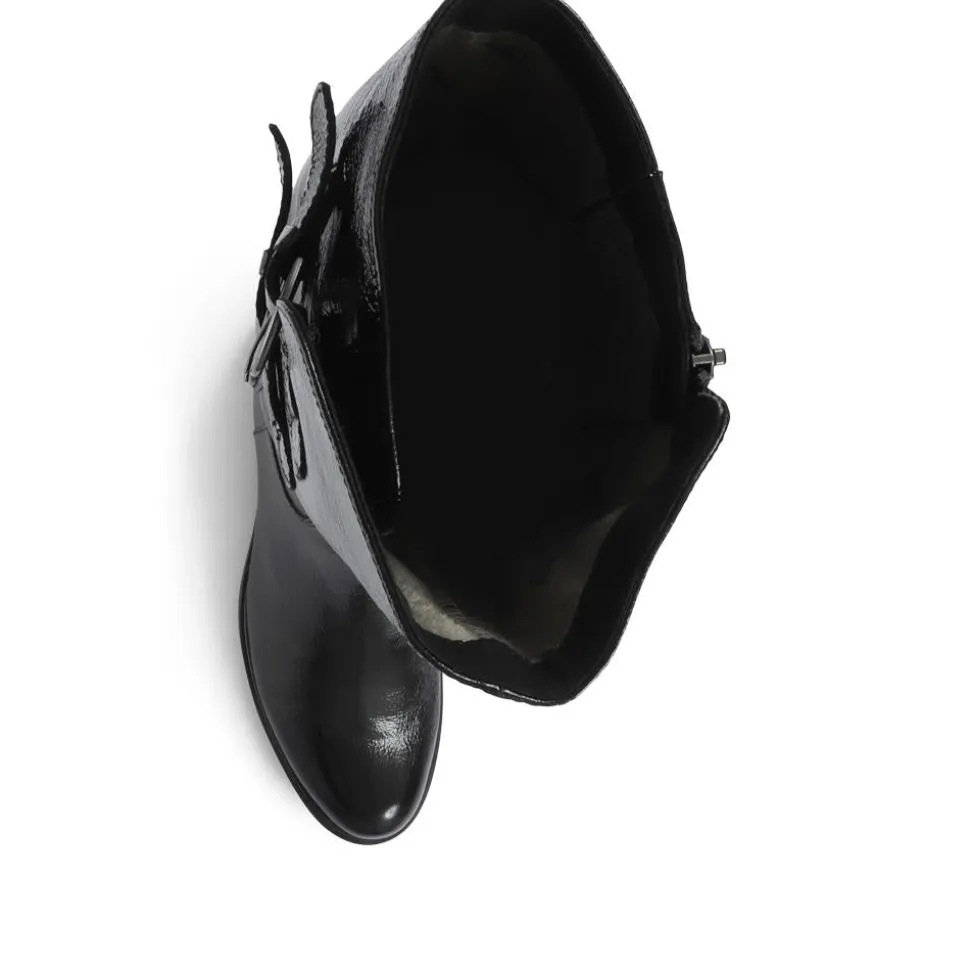 Leather Knee High Boot - Black