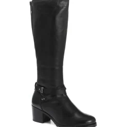 Leather Knee High Boot - Black