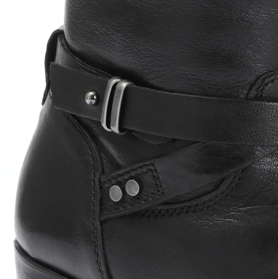 Leather Knee High Boot - Black