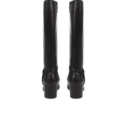 Leather Knee High Boots - Black