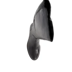 Leather Knee High Boots - Black