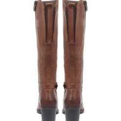 Leather Knee High Boot - Tan