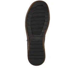 Leather Lace-Up Boots - Black