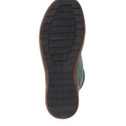 Leather Lace-Up Boots - Green