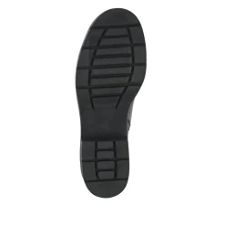 Leather Lace-Up Boots With Inside Zip - Black
