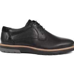 Leather Lace-Up Shoes - Black