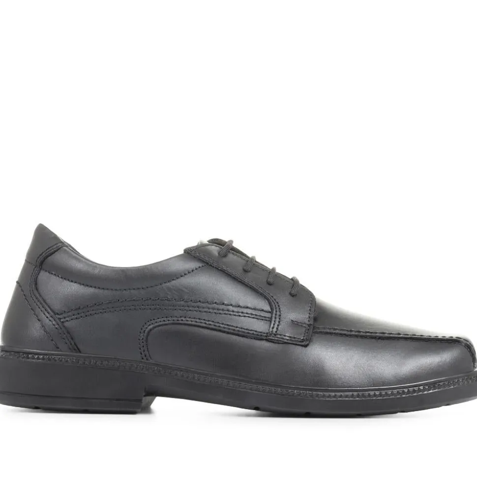 Leather Lace-Up Shoes - Black