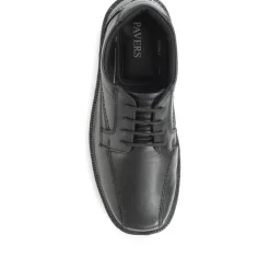 Leather Lace-Up Shoes - Black