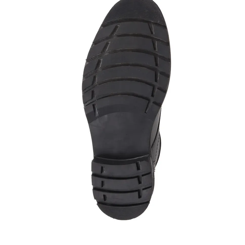 Leather Lace-Up Shoes - Black-Grey