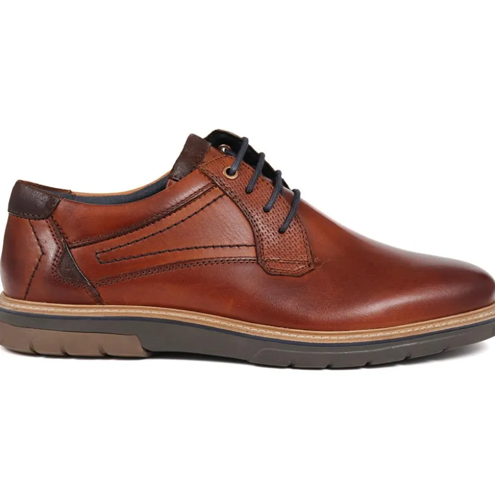 Leather Lace-Up Shoes - Cognac