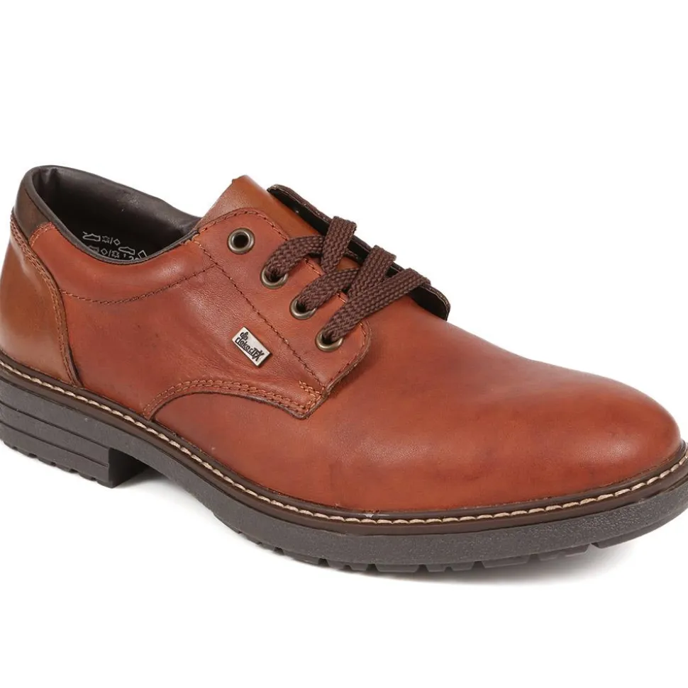 Leather Lace-Up Shoes - Tan