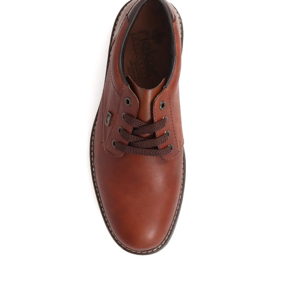 Leather Lace-Up Shoes - Tan