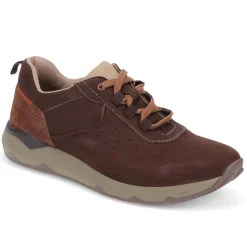 Leather Lace-Up Trainers - Brown