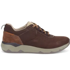 Leather Lace-Up Trainers - Brown