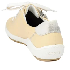 Leather Lace-Up Trainers - Lemon