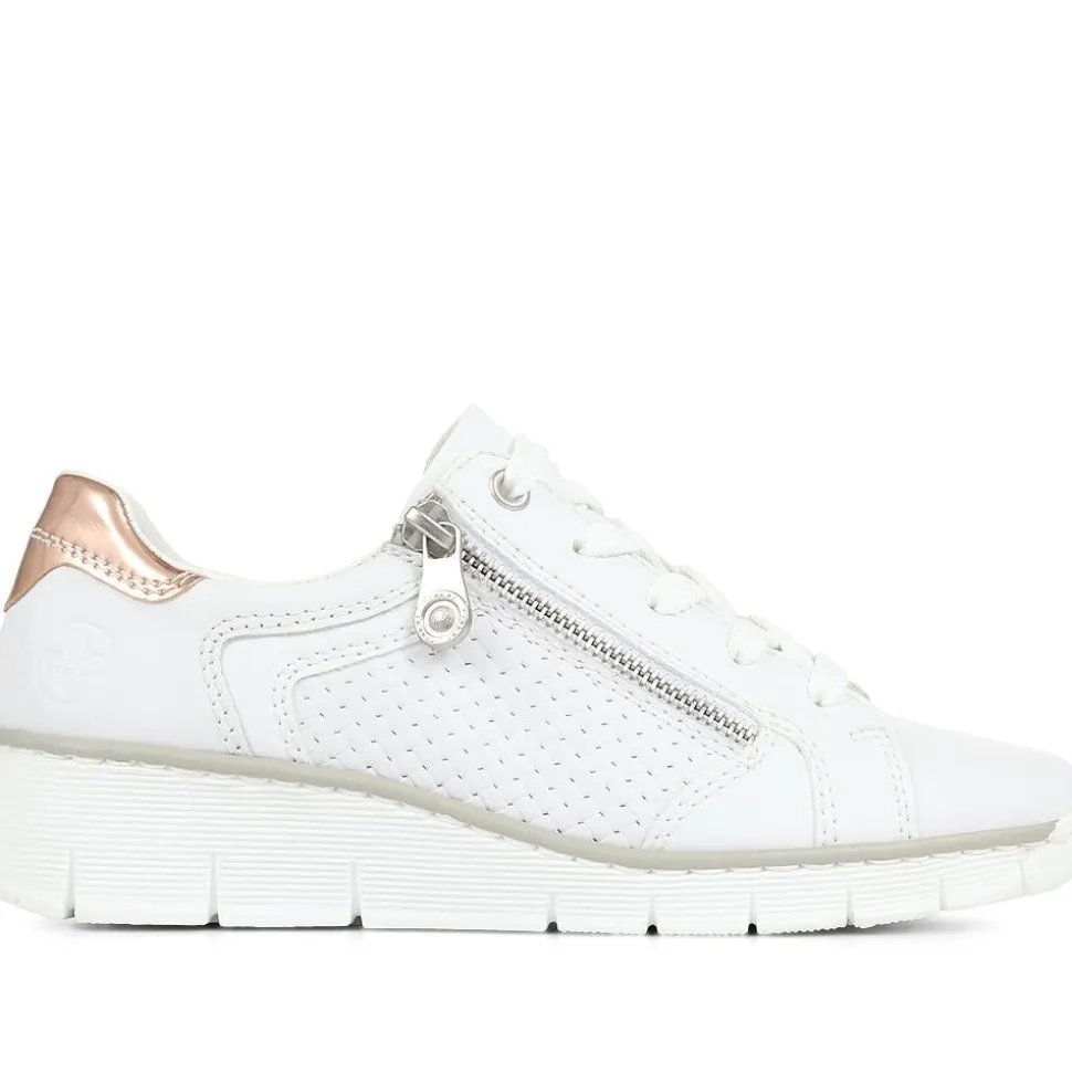 Leather Lace-Up Trainers - White