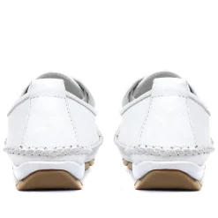 Leather Lace-Up Trainers - White