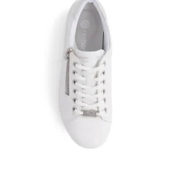 Leather Lace-Up Trainers - White