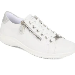 Leather Lace-Up Trainers - White