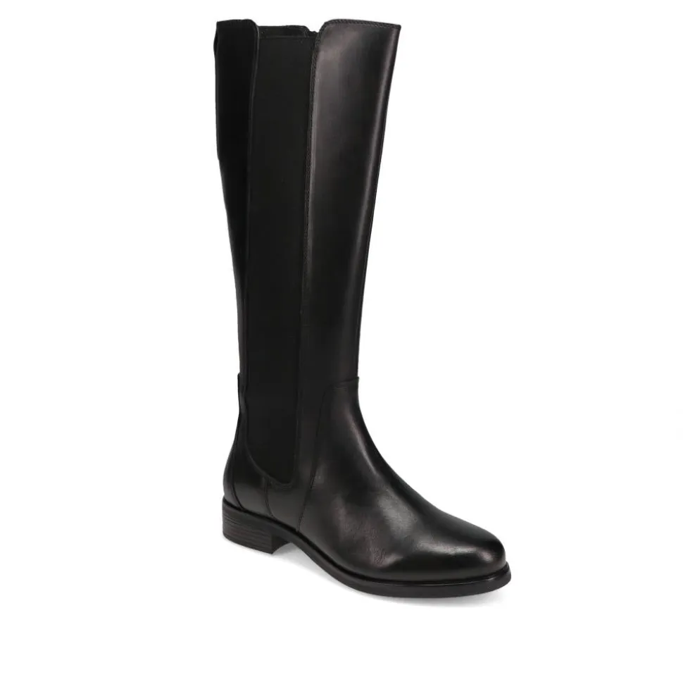 Leather Long Boots - Black