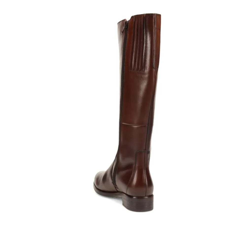Leather Long Boots - Tan