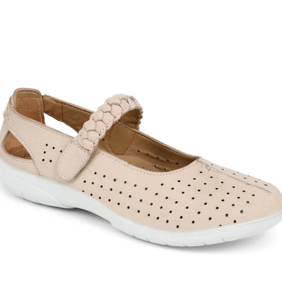 Leather Mary-Janes - Beige