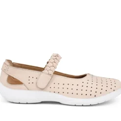 Leather Mary-Janes - Beige