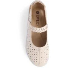 Leather Mary-Janes - Beige