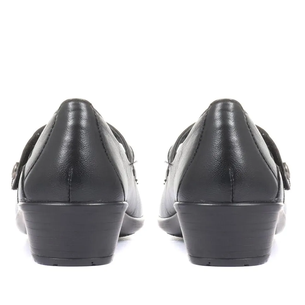 Leather Mary Janes - Black