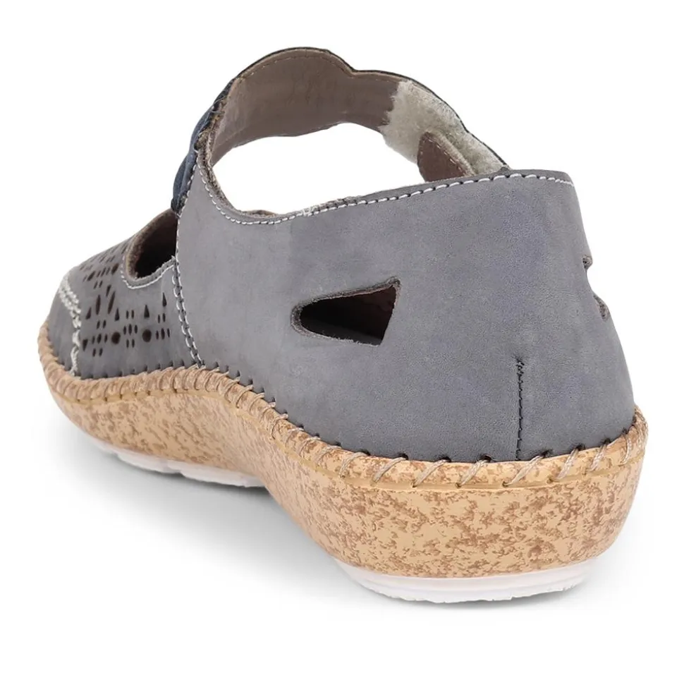 Leather Mary Janes - Blue