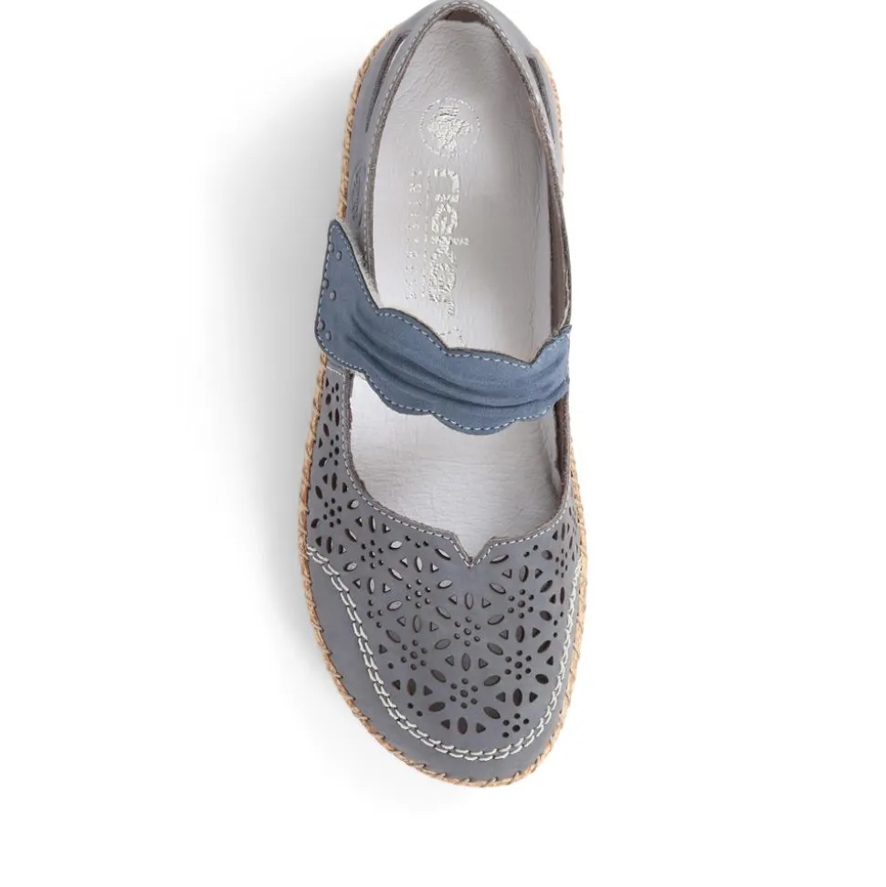 Leather Mary Janes - Blue