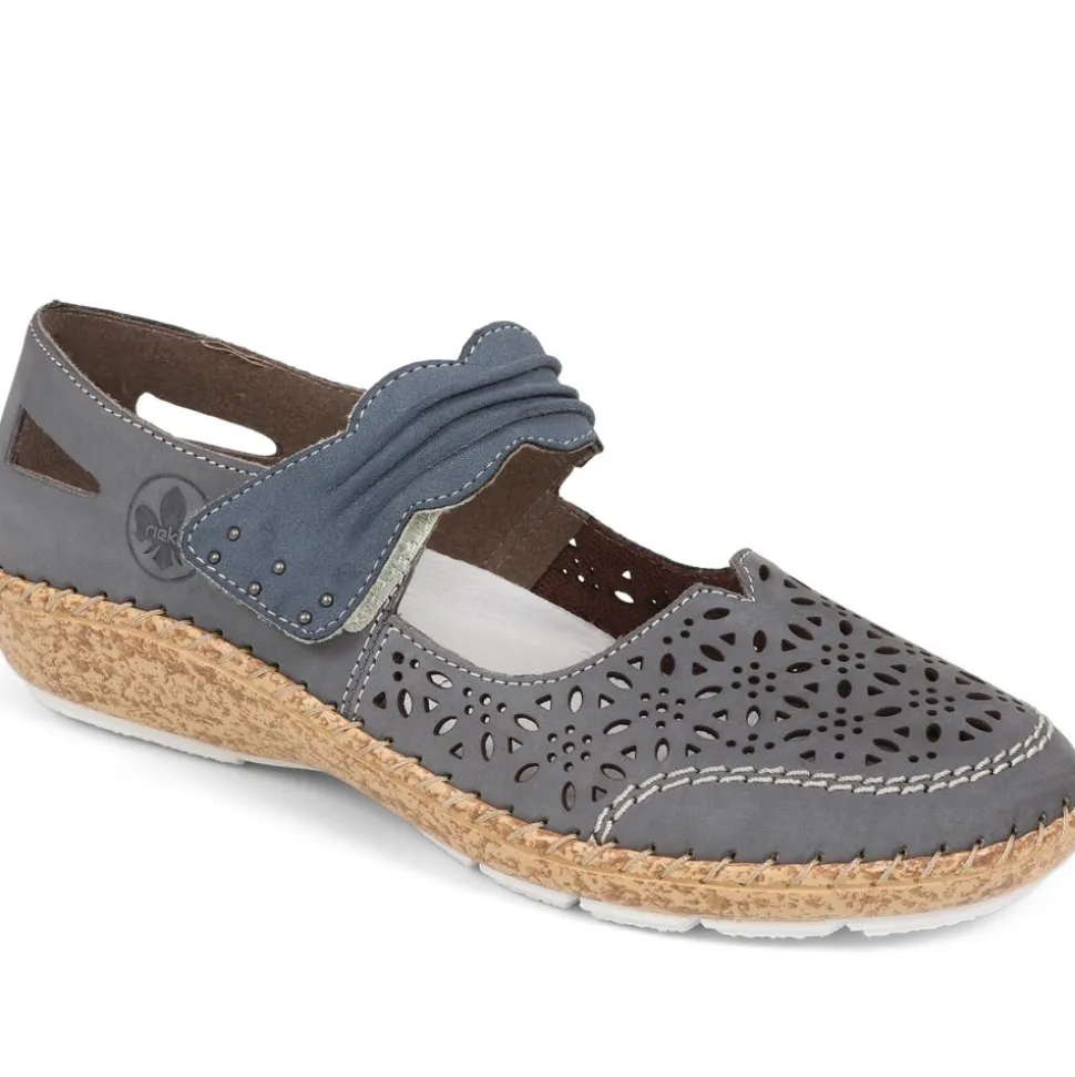 Leather Mary Janes - Blue