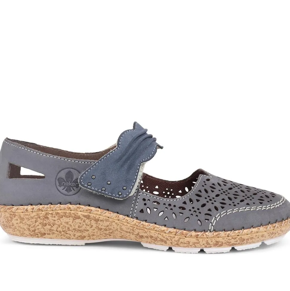 Leather Mary Janes - Blue
