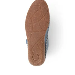 Leather Mary Janes - Denim