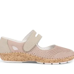 Leather Mary Janes - Grey