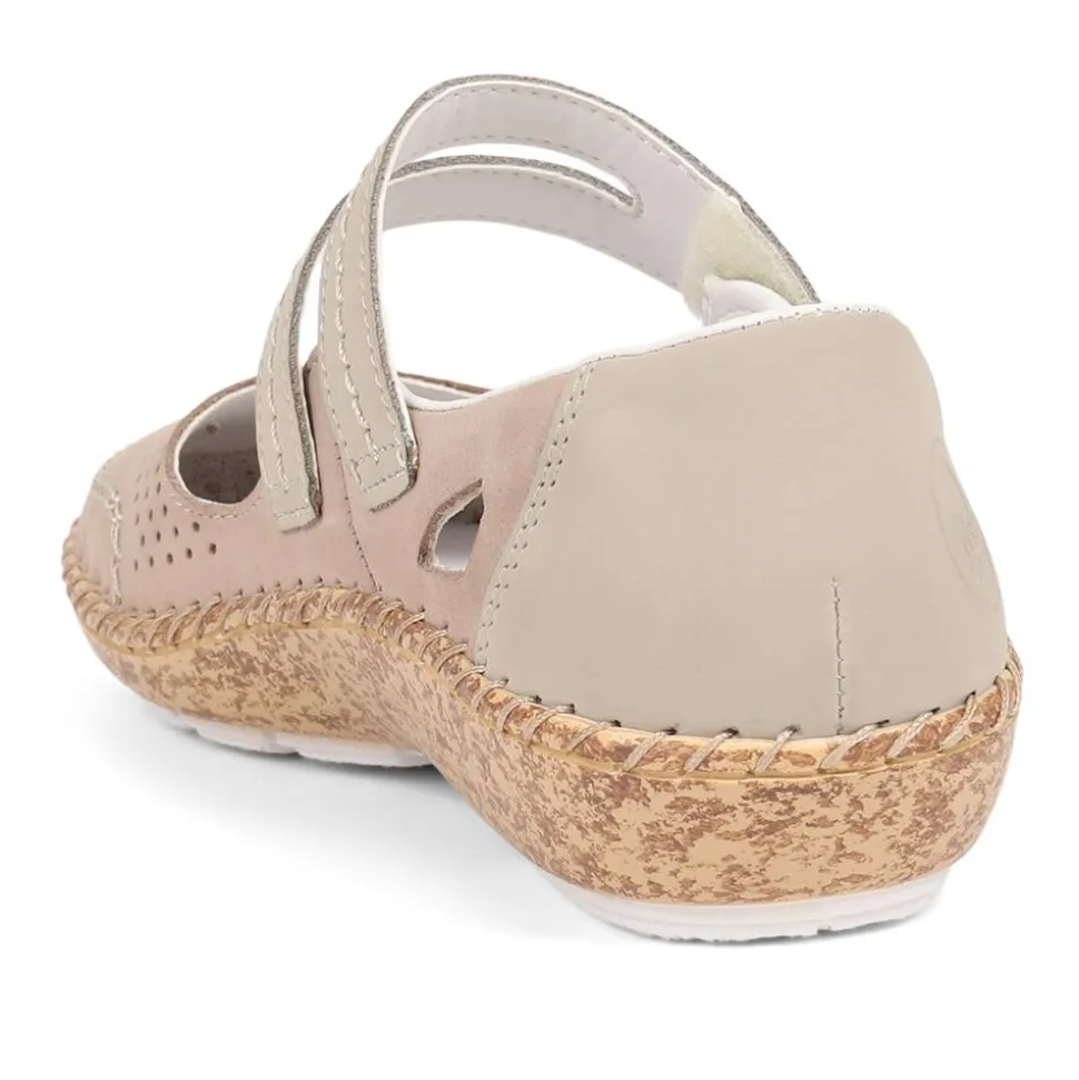 Leather Mary Janes - Grey
