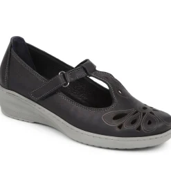 Leather Mary Janes - Navy