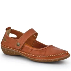 Leather Mary Janes - Tan