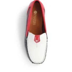 Leather Moccasins - White Multi