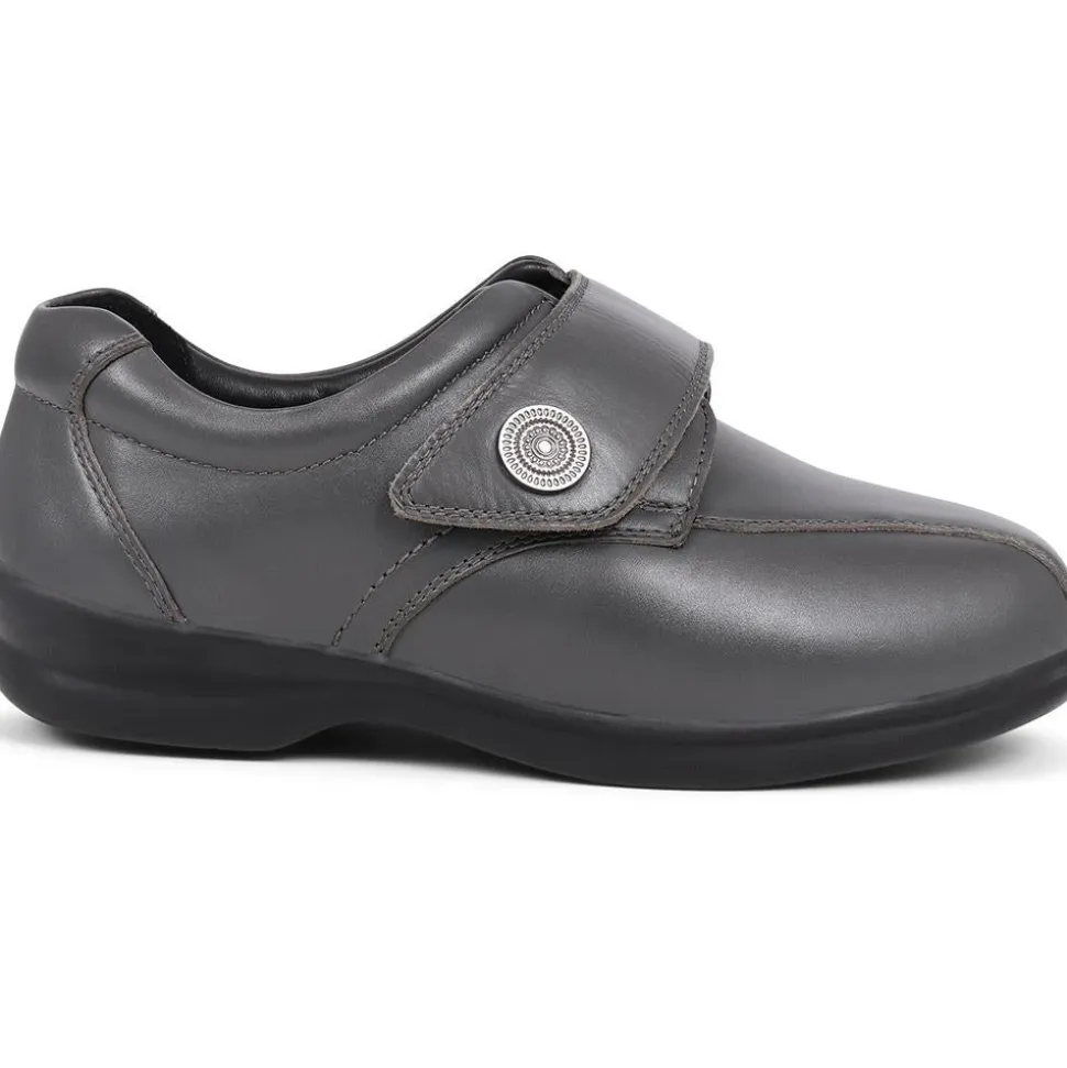Leather Monk Strap Shoes - Grey