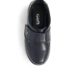Leather Monk Strap Shoes - Navy