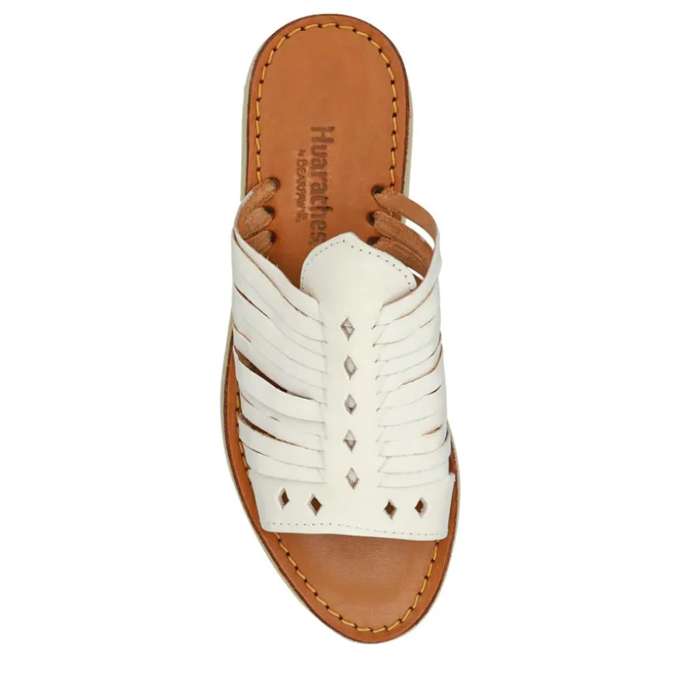 Leather Mule Sandals - White Leather