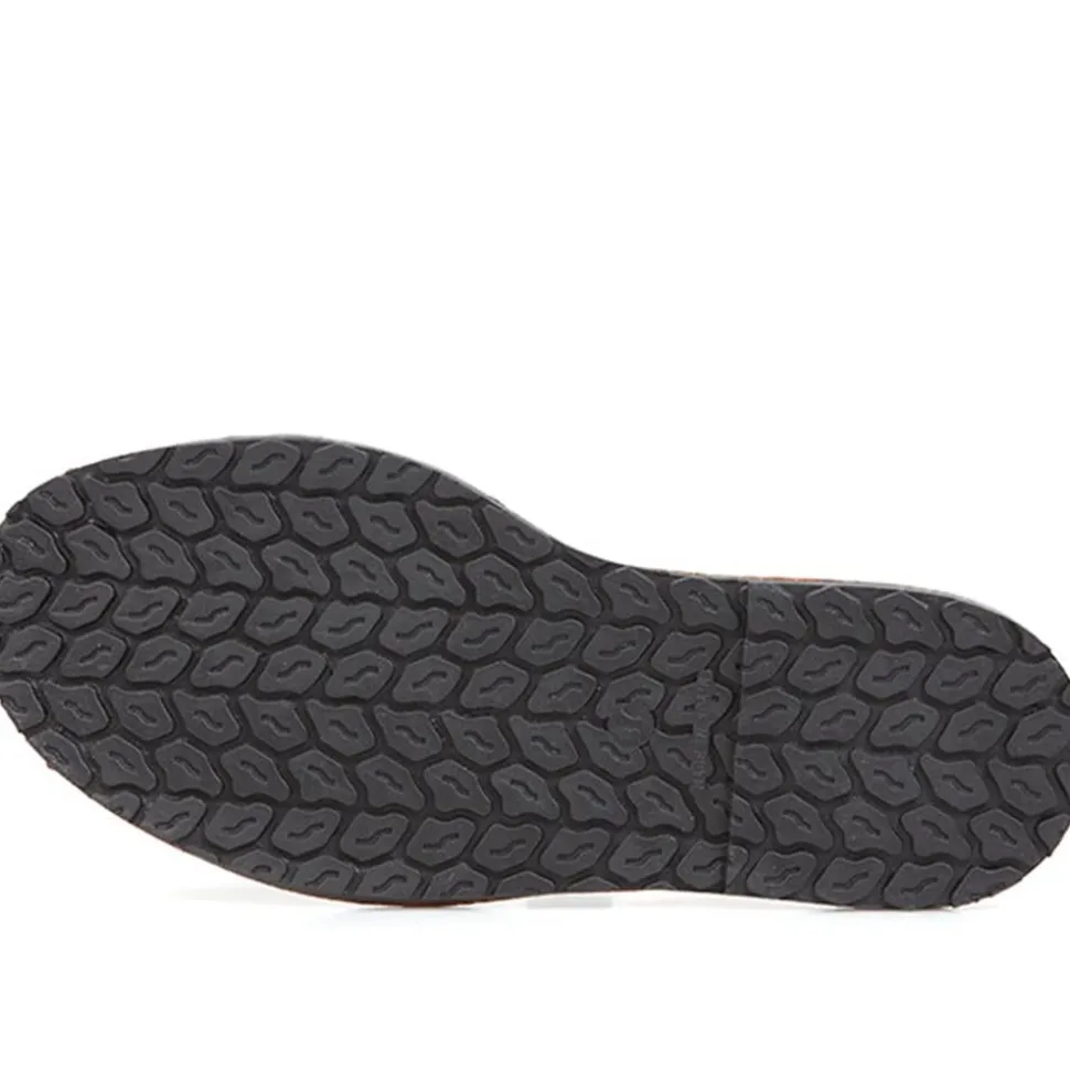 Leather Peep-Toe Sandal - Black