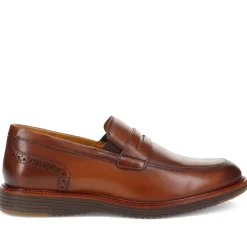 Leather Penny Slip-On Shoes - Brown