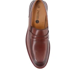 Leather Penny Slip-On Shoes - Brown