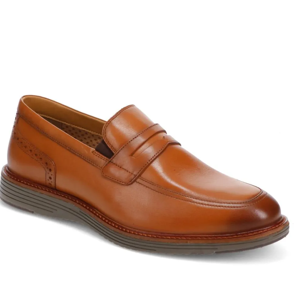 Leather Penny Slip-On Shoes - Tan