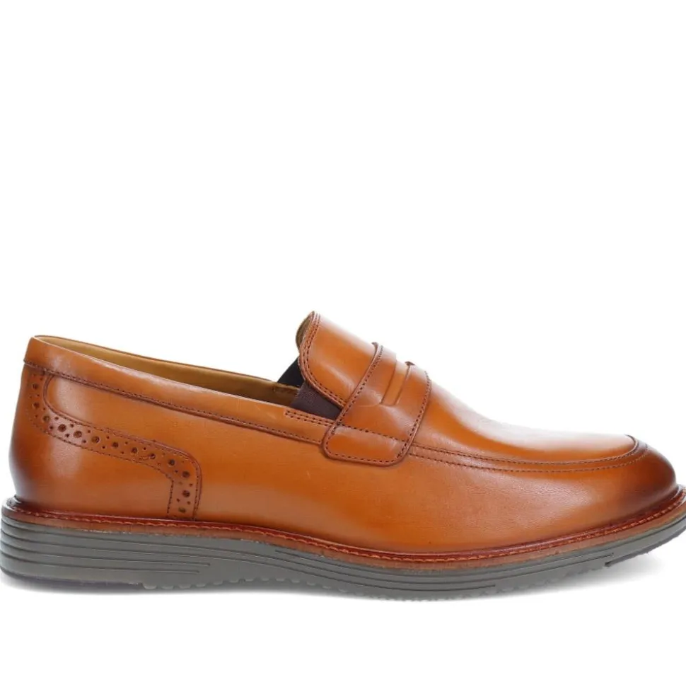 Leather Penny Slip-On Shoes - Tan