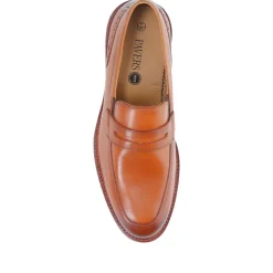 Leather Penny Slip-On Shoes - Tan